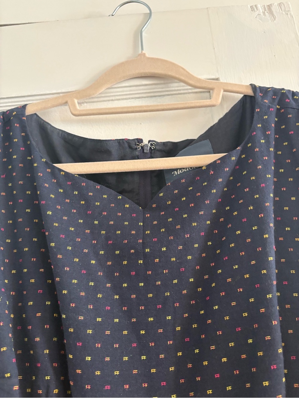 ModCloth Navy Textured Dress - Picture 4 of 8